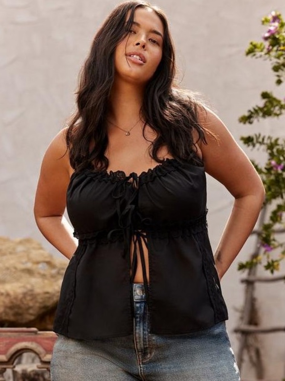 Festi by Torrid Tie Front Cami
